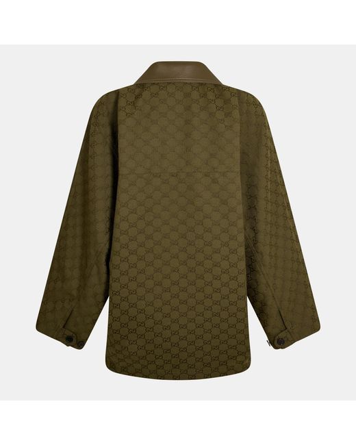 Gucci Green Athletic Tailored Fit Bomber Jacket