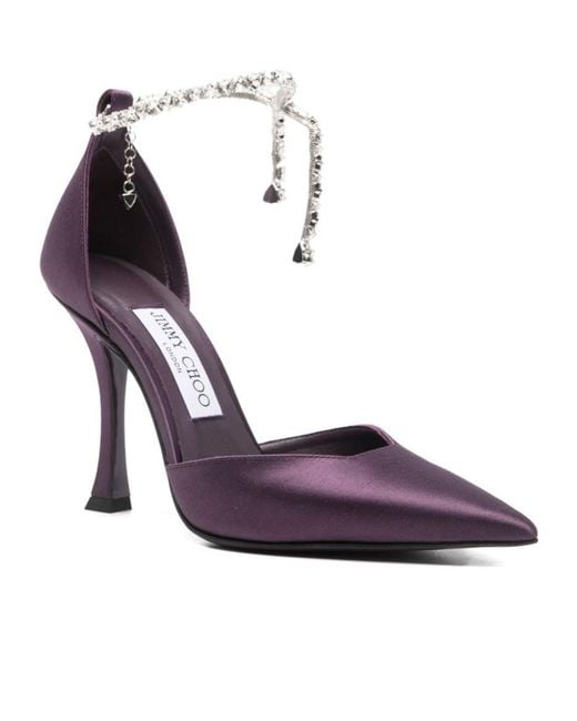 Jimmy Choo Purple Pointed-Toe High Heels