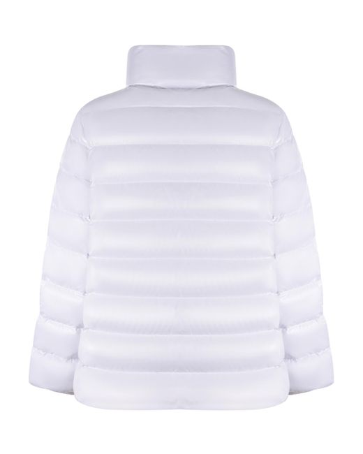 Fay White Quilted Down Jacket