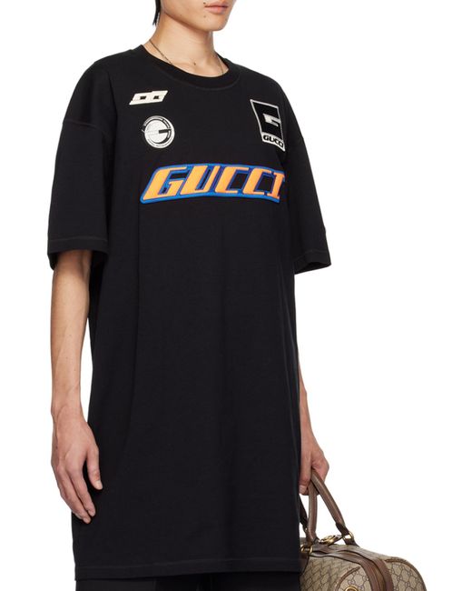 Gucci Black Moto Logo Long T-Shirt for men