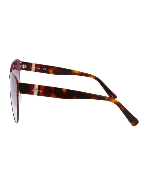 Longchamp Purple Oversized Cat-Eye Sunglasses