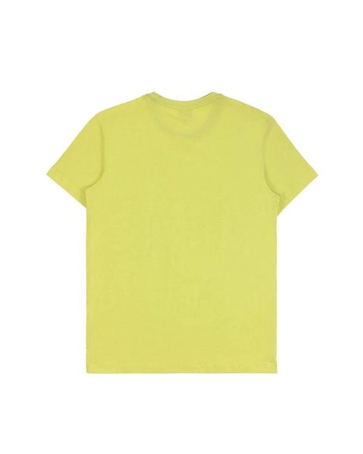 Armani Collezioni Yellow Round-Necked Logo T-Shirt for men
