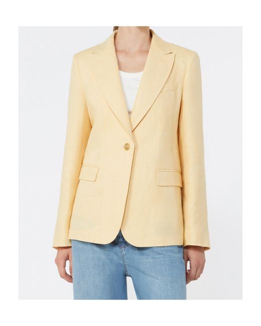 Weekend by Maxmara Natural Wkdnalut Single-Breasted Blazer