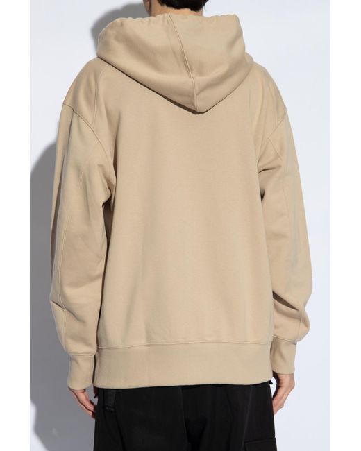 Y-3 Natural Logo Printed Zipped Hoodie for men