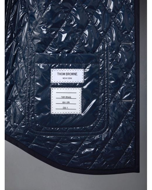 Thom Browne Blue Quilted Padded Jacket for men