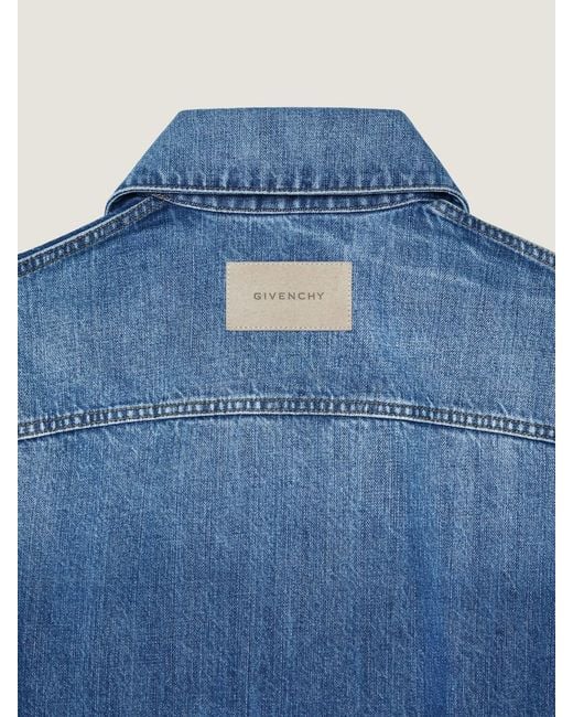 Givenchy Blue Asymmetric Hem Denim Jacket