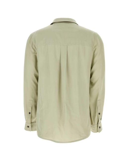 Bottega Veneta Green Long-Sleeved Button-Up Shirt for men