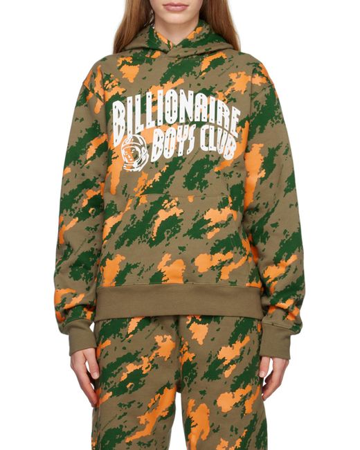 BBCICECREAM Green Camouflage-Printed Long-Sleeved Hoodie for men