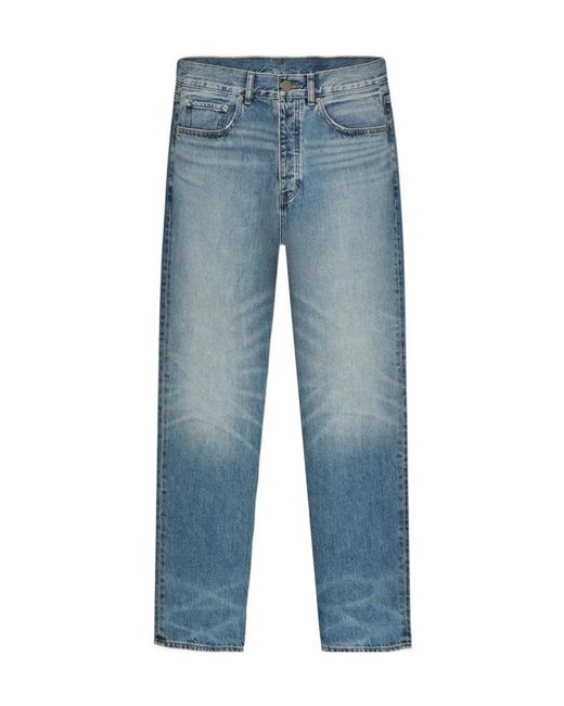 Fear Of God Blue Logo-Patch Jeans for men