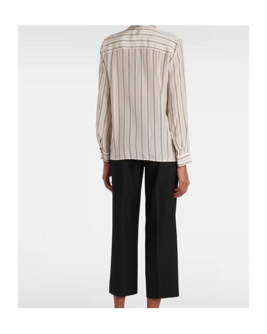 Nili Lotan White Striped Shirt