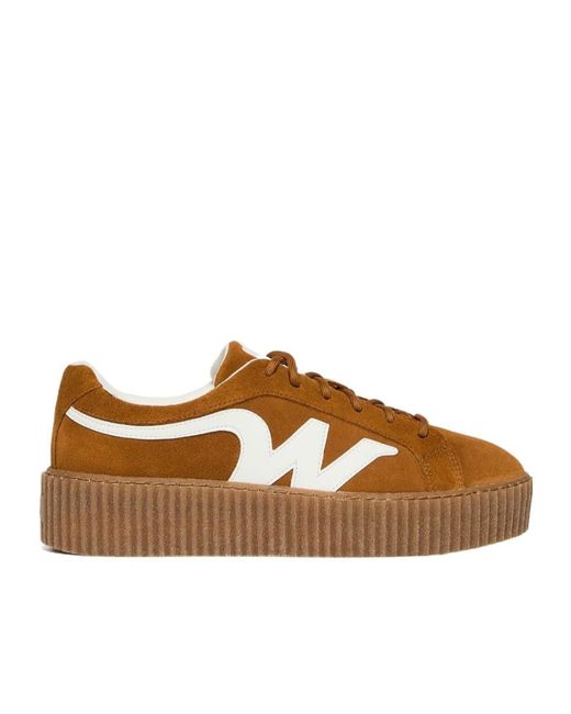 Weekend by Maxmara Brown Lace-Up Sneakers