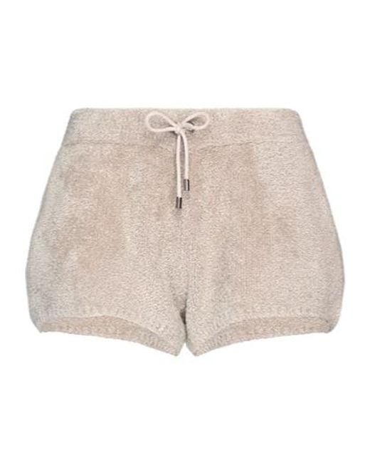 Brunello Cucinelli Natural Lace-Up Bermuda Shorts