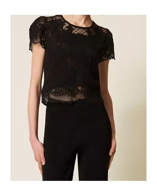 Twinset Black Muslin Blouse