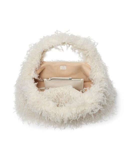 Gucci White Softbit Maxi Top Handle Bag