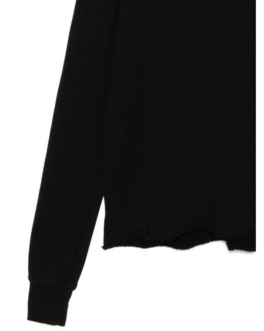 Rick Owens Blue Double Funnel Neck Strapped Sweatshirt for men
