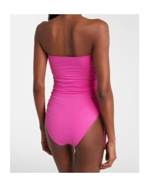 Melissa Odabash Pink Sydney Ruched Swimsuit