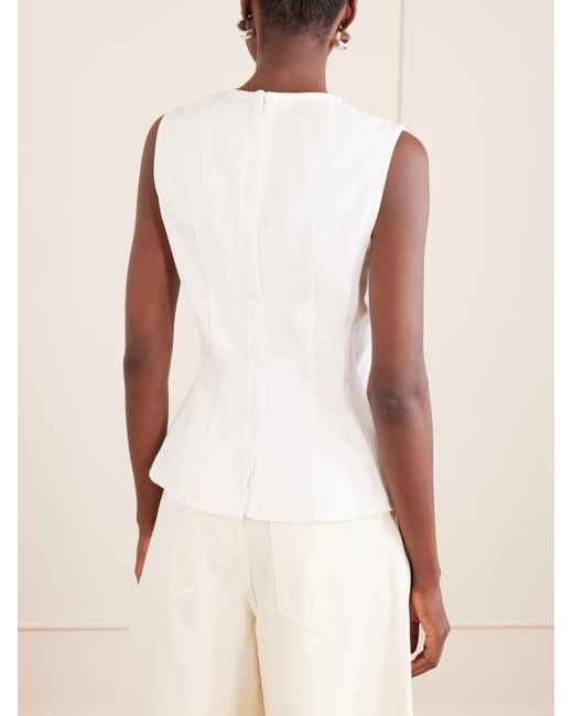 Agolde White Corbin Sleeveless Top