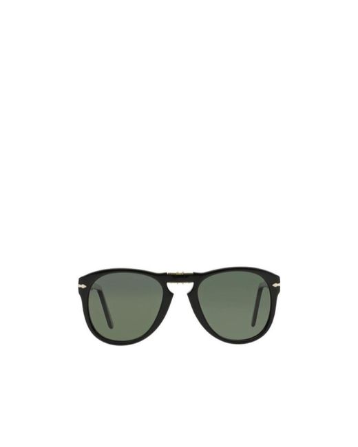 Persol Green 714 Round Frame Sunglasses for men