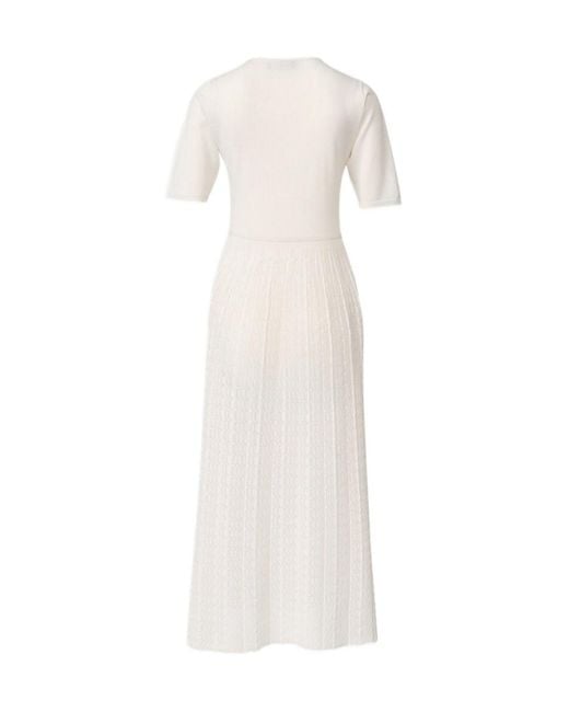 Fabiana Filippi White Short Sleeve Dress