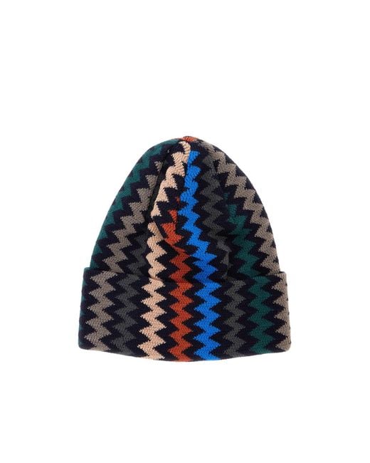 Missoni Blue Patterned Hat for men
