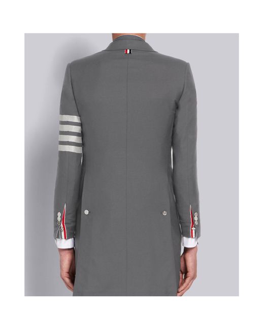 Thom Browne Gray Chesterfield Coat for men