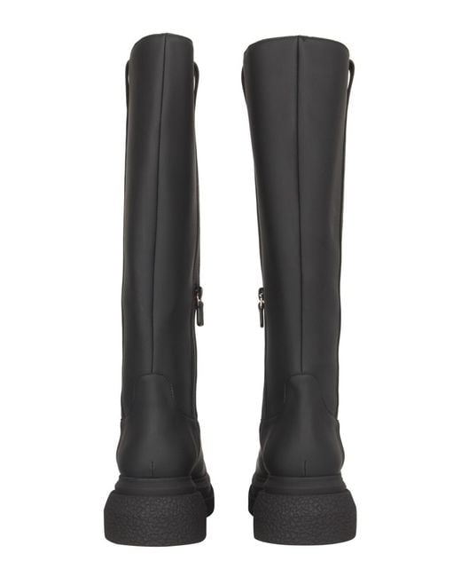 Stuart Weitzman Black Splicing Design Knee-Length Boots