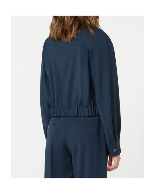 Weekend by Maxmara Blue Virgin Wool Jacket