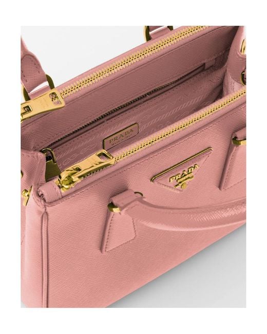 Prada Pink Galleria Saffiano Mini Tote Bag