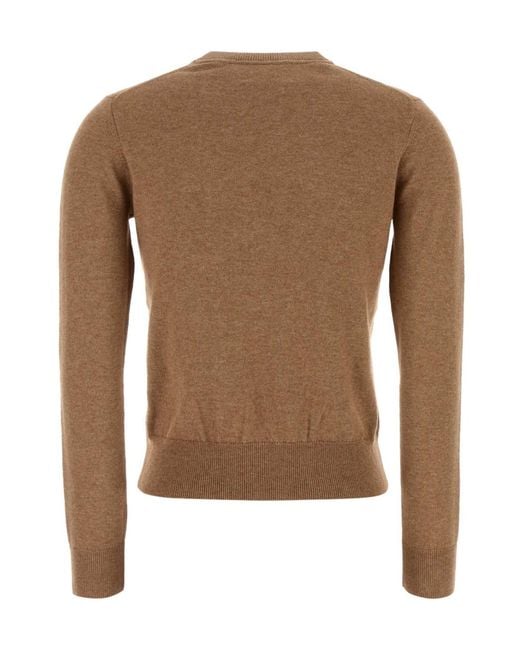Isabel Marant Brown Graphic-Detail Sweater