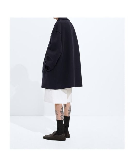 Bottega Veneta Black Double Cashmere Caban for men