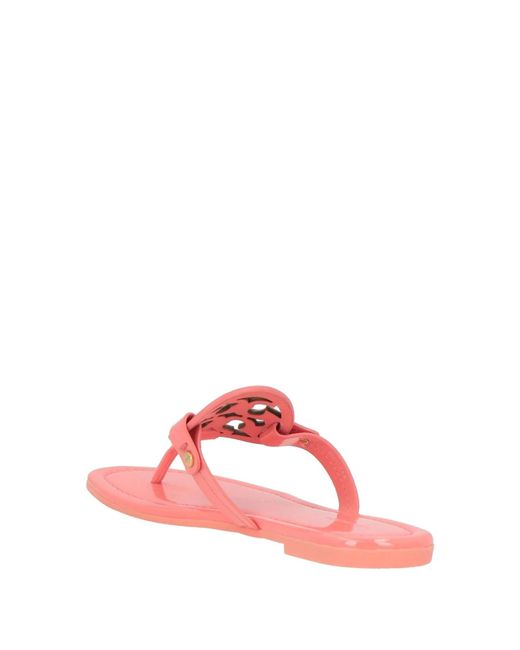Tory Burch Pink Solid Color Flip Flops