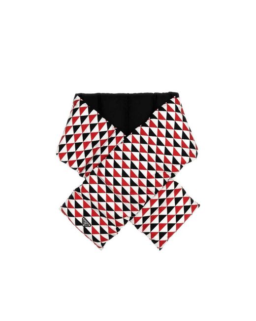 Prada White Collision Color Double-Sided Scarf for men