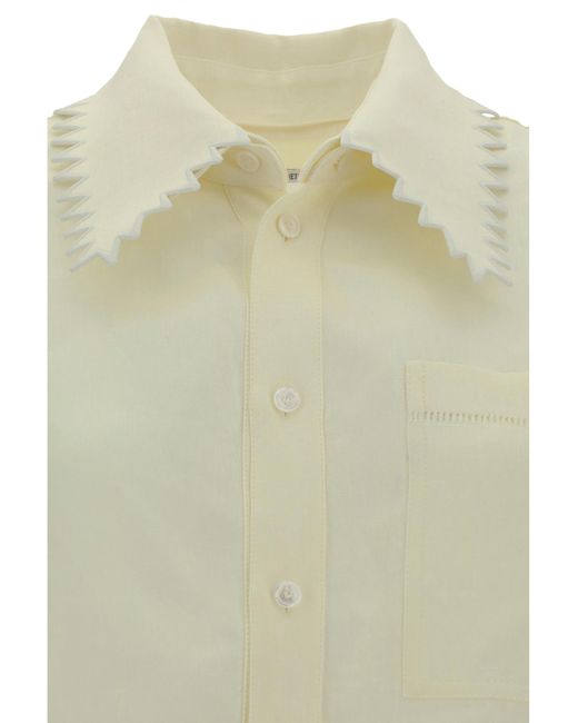 Bottega Veneta White Loose Fit Buttoned Shirt