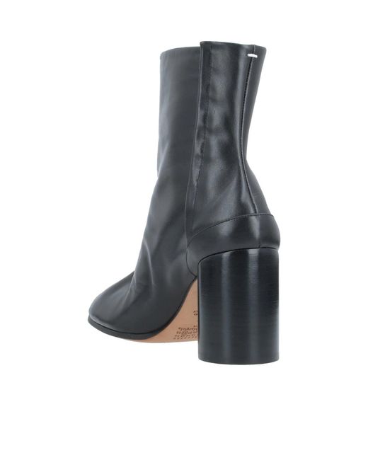 Maison Margiela Black Solid Color Ankle Boots