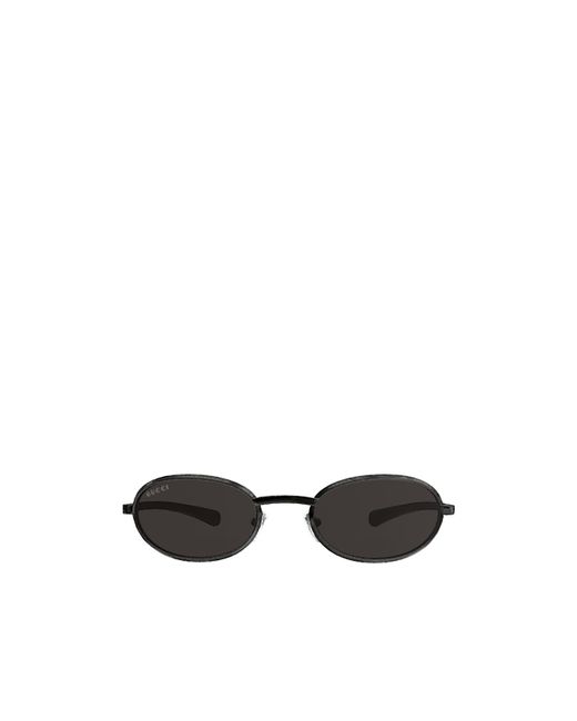 Gucci White Eyewear Oval Frame Sunglasses