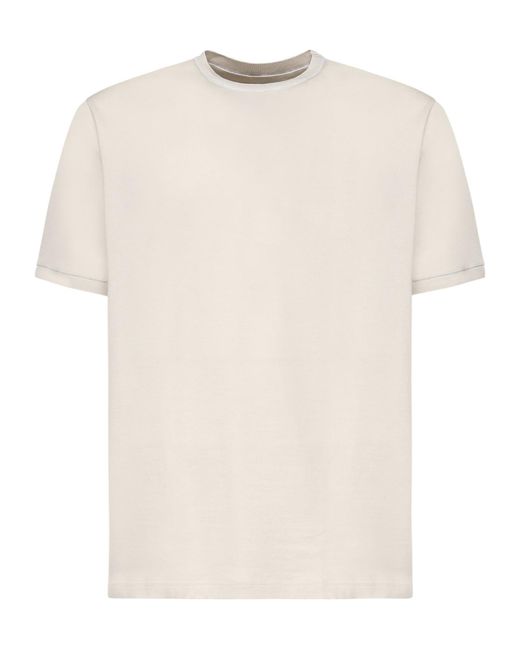 Eleventy White Crew Neck T-Shirt for men