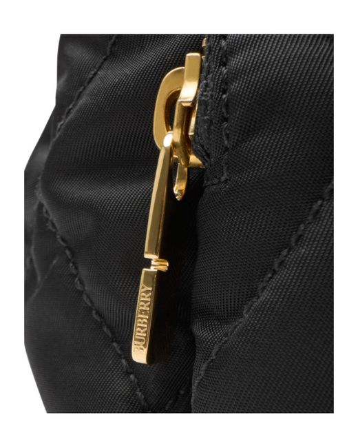 Burberry Black Quilted Horseshoe Drawstring Backpack