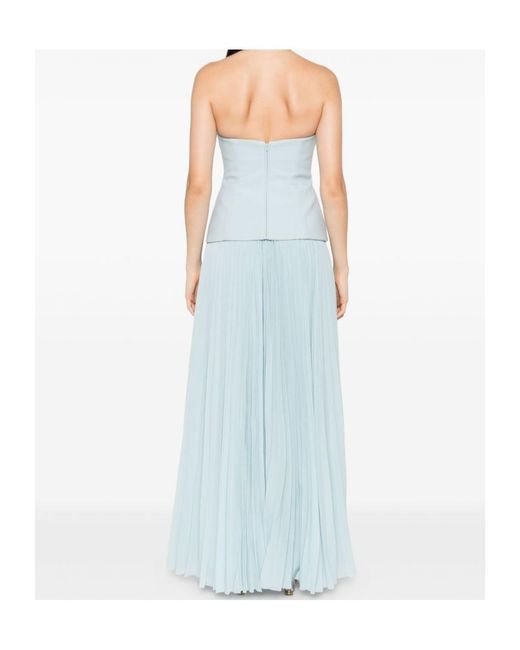 Solace London Blue Pleated Dress