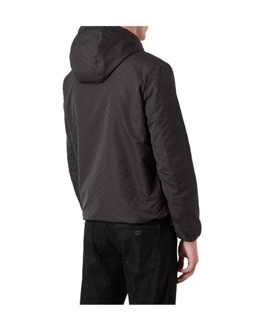 Emporio Armani Black Windproof And Waterproof Jacket for men