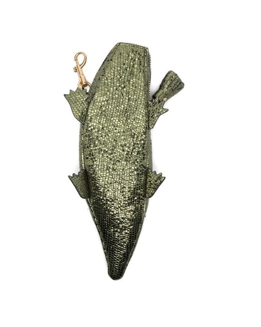 Anya Hindmarch Green Crocodile Wallet
