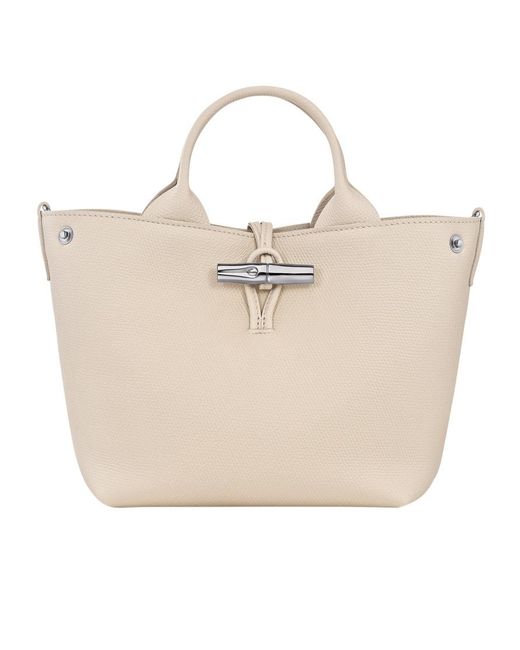 Longchamp Natural Le Roseau S Top Handle Bag