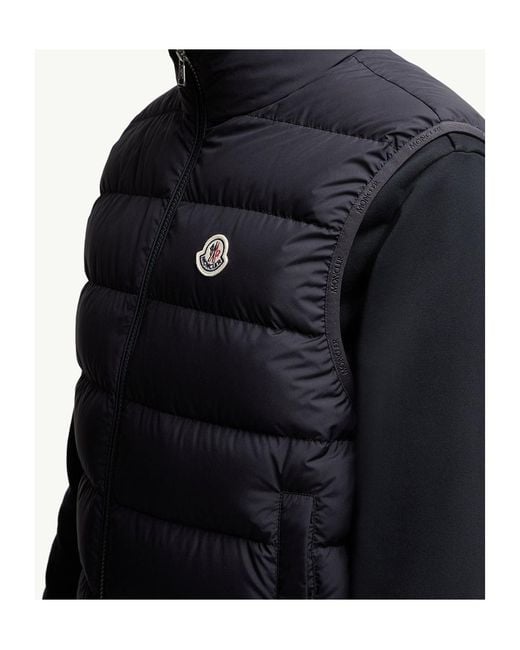Moncler Blue Contrin Quilted Padded Vest Jacket for men