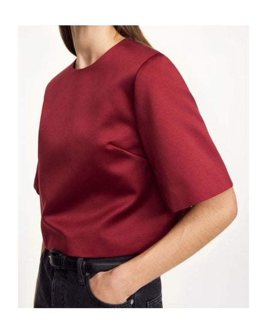 By Malene Birger Red Short-Sleeve Top