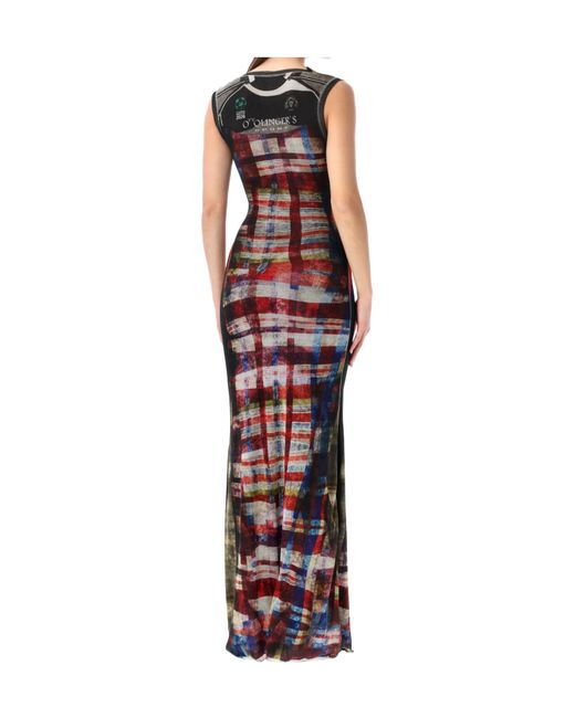 OTTOLINGER Red Printed Mesh Maxi Dress