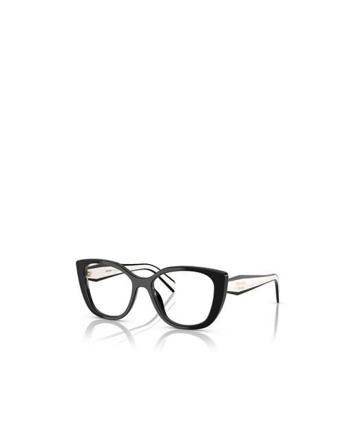 Prada White Eyewear Cat-Eye Glasses