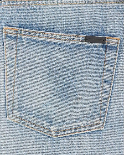 Saint Laurent Blue Cassandre Straight Leg Jeans