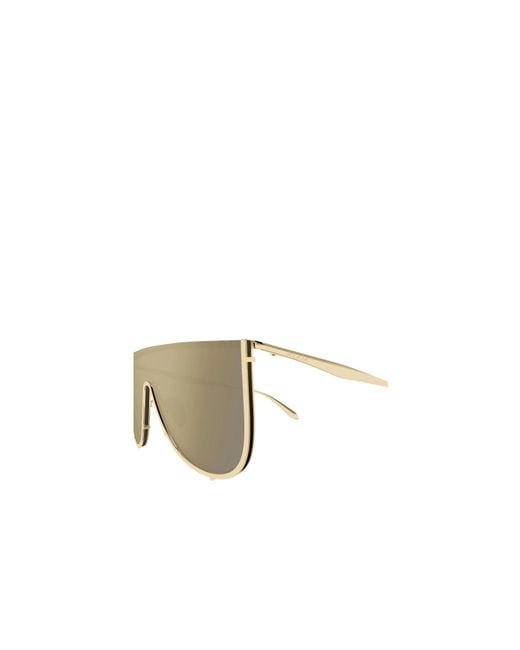 Alaïa Natural Alaïa Shield-Frame Curved Tip Sunglasses
