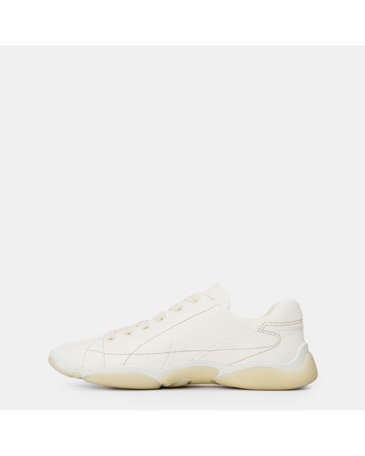 Prada White Lace-Up Sneakers