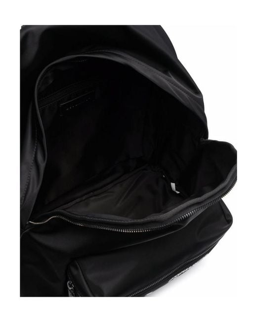 DSquared² Black Icon Logo Printed Backpack for men