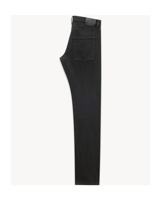 Saint Laurent Black Mid-Rise Relaxed Slim Jeans for men
